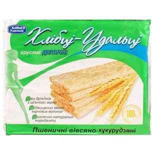 Хлібці пшеничні вівсяно-кукурудзяні Удальці, 100 г 2299310 фото