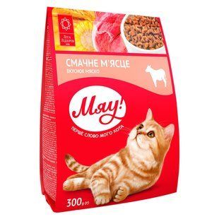 Корм сухий для котів Смачне м'ясце Мяу, 300 г 3861120 фото