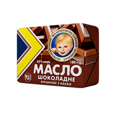 Масло вершкове 62% з какао Шоколадне МПК, 180 г 4153180 фото