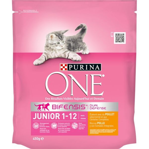 Корм сухой для котят с курицей Junior Purina One, 450 г 3225190 фото