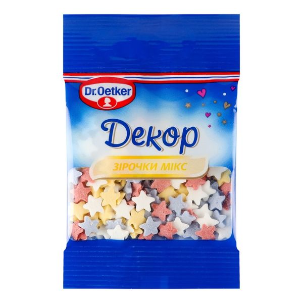 Посыпка сахарная декоративная Звездочки микс Dr.Oetker, 10г 2619140 фото