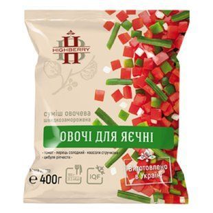 Смесь овощная быстрозамороженная Овощи для яичницы Highberry м/у 400г 4417230 фото