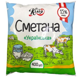 Сметана 15% Українська, 400 г 2721500 фото