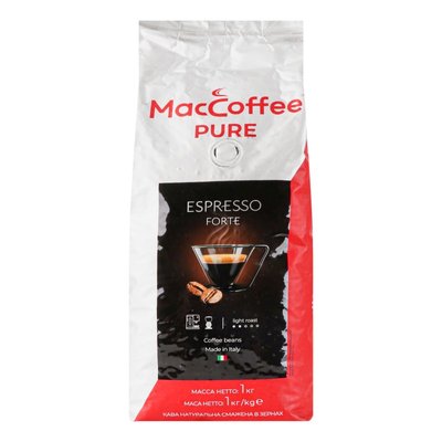 Кофе натуральный жареный в зернах MacCoffee Pure Espresso Forte, 1 кг 3888510 фото