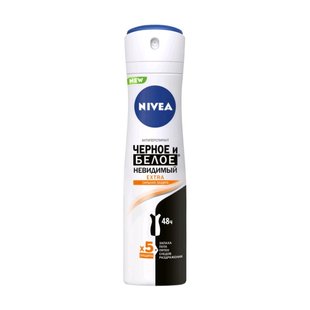 Дезодорант-спрей Чорне та біле Невидимий Nivea, 150 мл 3367480 фото