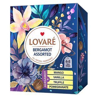 Чай черный Бергамот асорти Lovare, 50 шт/уп. 4627410 фото