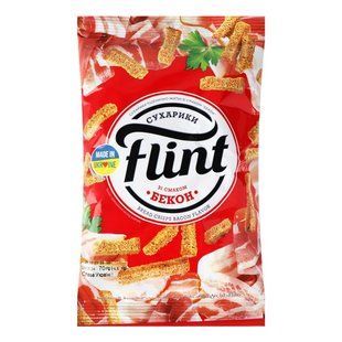 Сухарики пшенично-ржаные со вкусом бекона Флинт,60г 4061360 фото