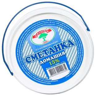 Продукт сметанний 15% Сметанка Домашня Кілія, 900 г 3342590 фото