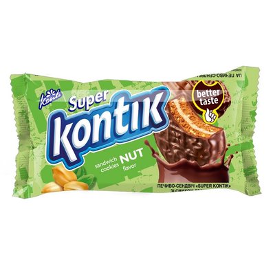 Печиво зі смаком горіха Super Kontik Konti, 90 г 3959710 фото