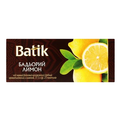 Чай черный пакетированный Бодрый Лимон Batik, 25 пак. 3943350 фото