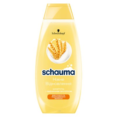 Шампунь Ніжне відновлення з пшеничним протеїном для сухого пошкодженого волосся Schauma, 400 мл 3557820 фото