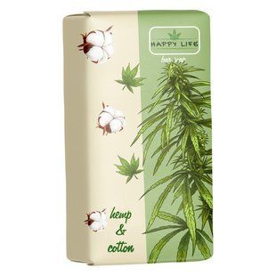 Мило тверде Коноплі та бавовна Happy Life Shik, 180 г 4007030 фото