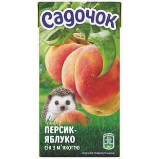 Сік Персик-Яблуко з м'якоттю Садочок, 0.5 л 4080560 фото